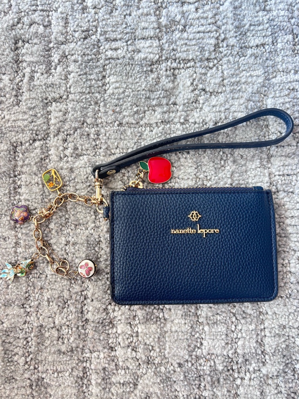 Upcycled Nanette Lepore Pebbled Wristlet